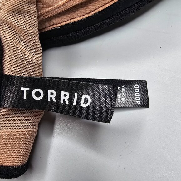 Torrid 40DDD Black Wire Free Push Up Bra 360 Back Smoothing Padded - Picture 6 of 6